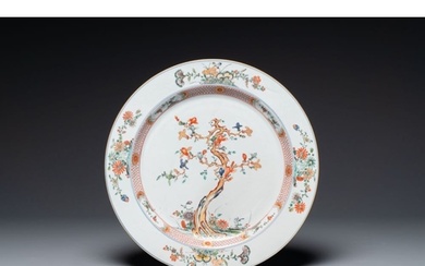 A Chinese famille verte 'magnolia' dish, Kangxi Dia.: 35 cm ...
