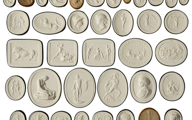 A Collection of Thirty Eight Grand Tour Plaster Intaglios (19th century)