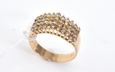 A DIAMOND DRESS RING OF 0.60CTS IN 9CT GOLD, SIZE N