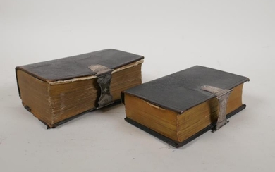 A Dutch leather bound copy of the New Testament...