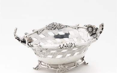 A Dutch silver Louis XV-style sweetmeat basket Circa...