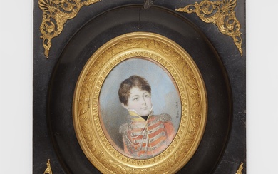 A French portrait miniature of Lucien Murat Prince of Naples as a boy