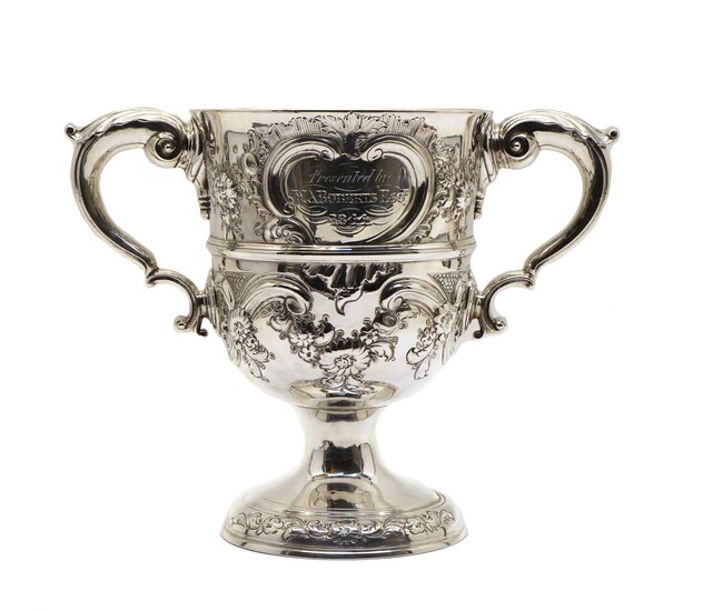 A George III Irish silver twin handled cup