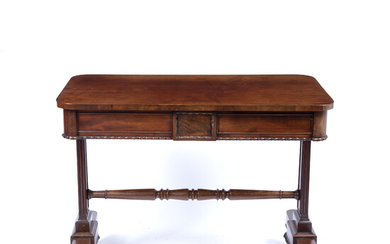 A George IV rectangular mahogany library table