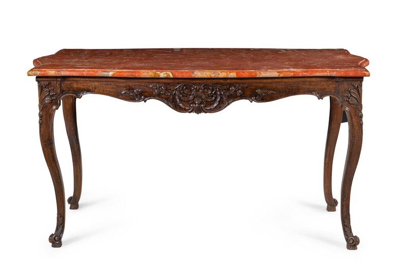 A Louis XV Provincial Style Walnut Center Table