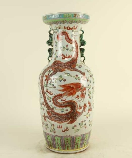A PAIR OF CHINESE BALUSTER VASES
