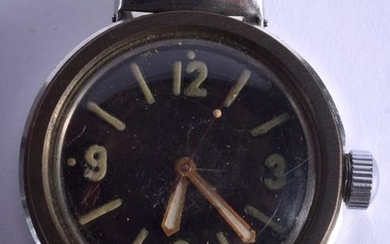 A RARE VINTAGE RUSSIAN BLACK DIAL MILITARY WATCH. 3.5