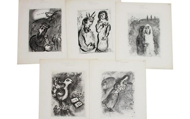 A RUSSIAN MARC CHAGALL BIBLE SCENES LITHOGRAPHS