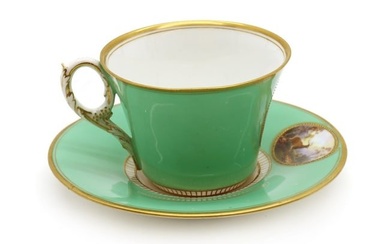 A Royal Worcester porcelain cup and saucer