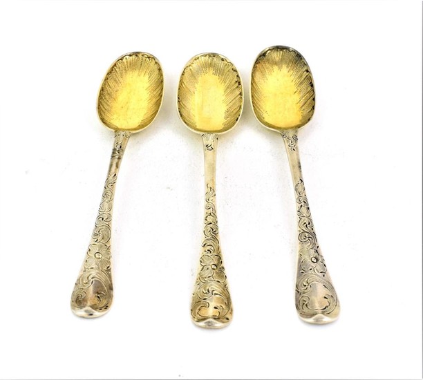 A Set of Six George I Provincial Silver Dessert-Spoons, by...