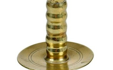 A Small Brass Trumpet Base Candlestick
