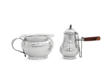 A South American Silver Chocolate Pot and Chamber Pot