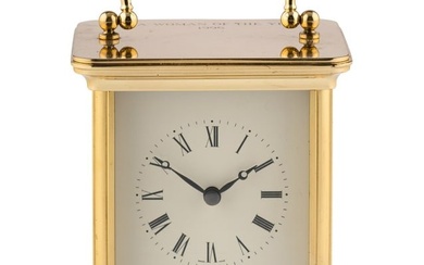 A Tiffany and Co. Brass Presentation Carriage Clock