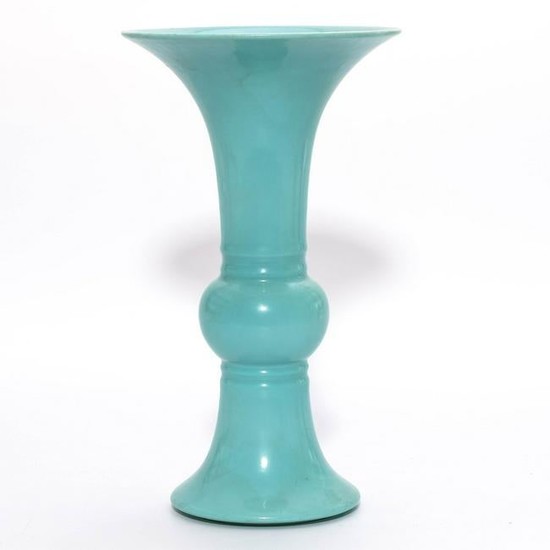 A Turquoise Glazed Beaker Vase
