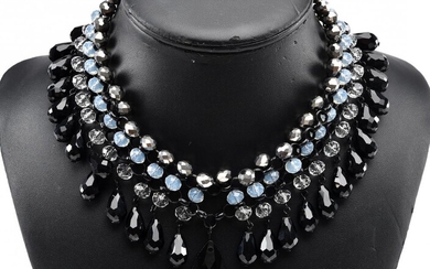 A VICTORIAN STYLE BEADED DROP NECKLACE