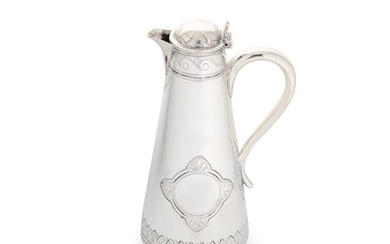 A Victorian silver lidded water jug