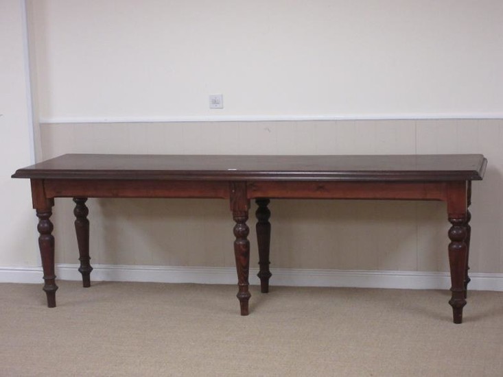 A Victorian style Serving Table with mahogany top mounted...
