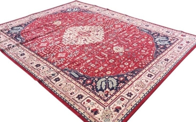 A Wilton style carpet woven in the oriental manner...