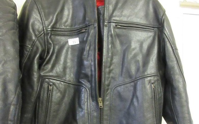A black leather motorcycle jacket from the City of Leather,...
