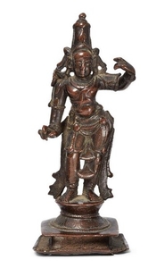 A bronze figure of Vishnu, India, 18th...