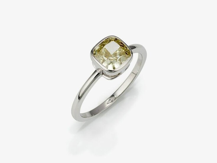 A classic solitaire ring studded with a diamond in