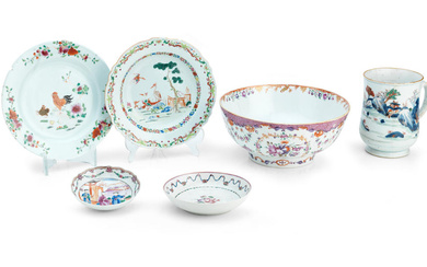 A collection of famille rose porcelains 18th Century