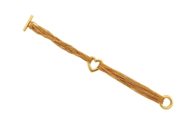 A gold bracelet, by Tiffany & Co.