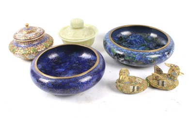 A group of traditional style contemporary Chinese decorative collectables.