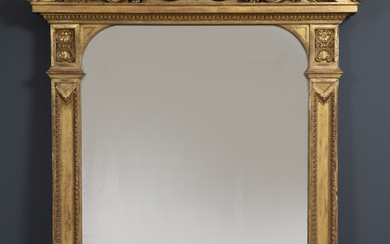 A large George III gilt pier mirror
