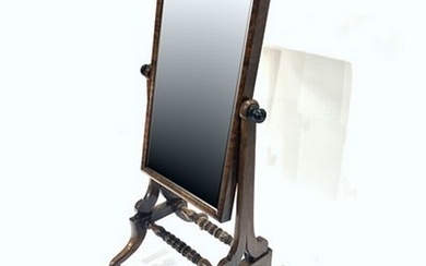 A mahogany framed cheval mirror W: 66.5 cm D: 59 cm H: 130.5...