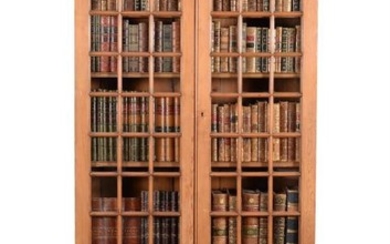 A pair of pine bookcases, in early 18th century style, 20th century, of Pepysian form