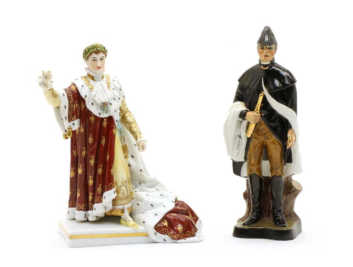 A porcelain figure of Napoleon