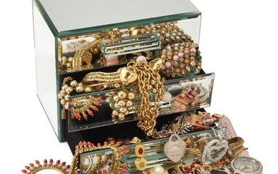 A quantity of costume jewellery, including: a Tiffany...