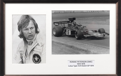 A signed photograph of Ronnie Peterson