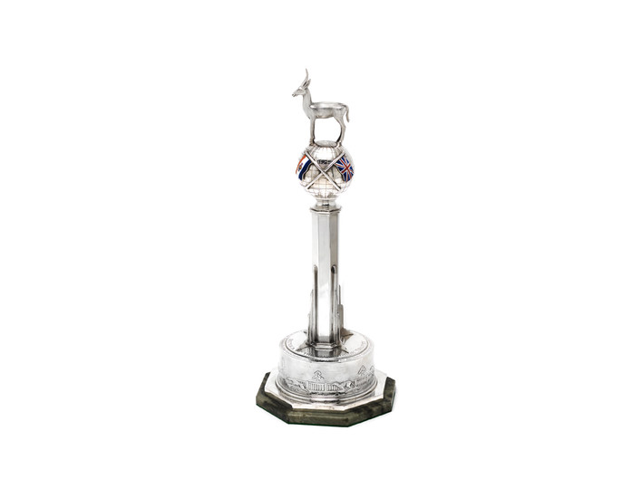 A silver replica of the greyhound racing Springbok Trophy