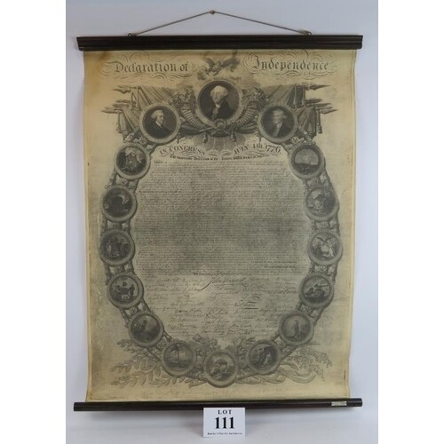 A vintage educational poster of The United States Declaratio...