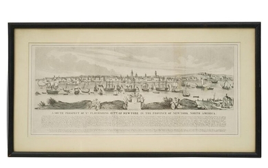 AFTER WILLIAM BURGIS OLD NEW YORK LITHOGRAPH VIEW