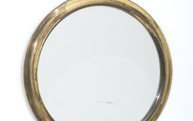 AUGUSTO SAVINI for POZZI. Round Mirror in Brass