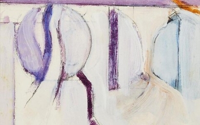Adrian Heath, British 1920-1992- Purple abstract; gouache...