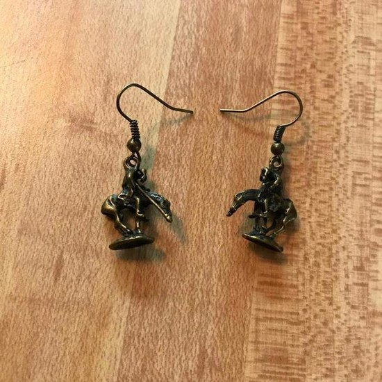After Fraser, End of The Trail Bronze Earrings