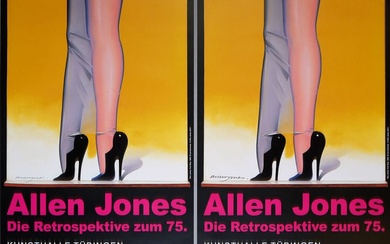 Allen Jones, Pop Art, Konvolut von 5 handsignierten Ausstellungsplakaten