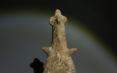 Amlash Terracotta Steatopygous Terracotta Idol. 14.5 cm H. early 1st millennium B.C. Spanish Import License.