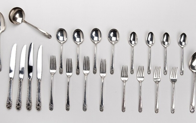 An American silver collection of flatware