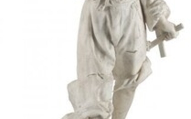 An Italian Carrara Marble Figure of a Boy Signed