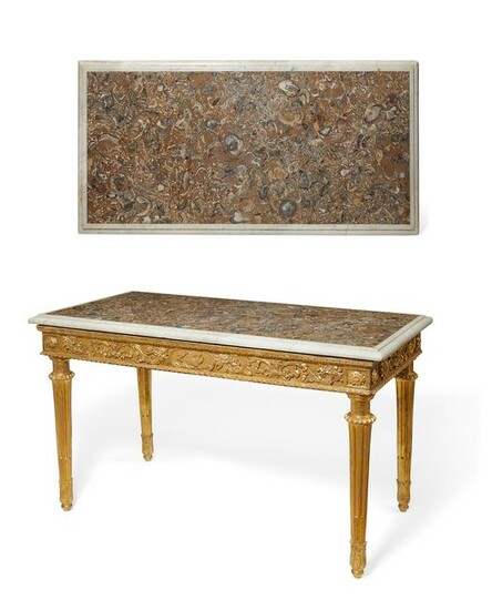 An Italian Neoclassical giltwood console table