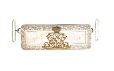 An Officer's Silver- And Ormolu-Mounted Flap Pouch To The Northumberland Hussars, Birmingham Silver Hallmarks For 1883, Maker's Mark B & P