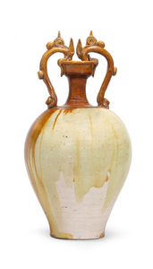 An amber-glazed amphora