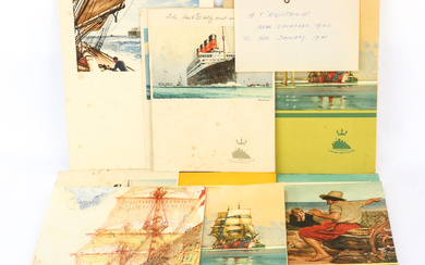 An assortment of early 20th century Cunard White Star line...