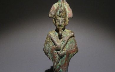 Ancient Egyptian Bronze Solid Osiris God. 11,5 cm H. Figure