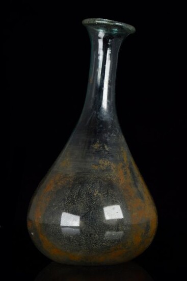 Ancient Roman Clear Glass Unguentarium Flask